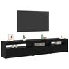 vidaXL Meuble TV 2 pcs Ch&ecirc;ne noir 195 x 35 x 40 cm Bois d'ing&eacute;nierie