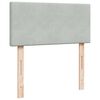 vidaXL Sommier à lattes de lit et matelas Gris clair 100x200cm Velours