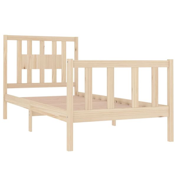 vidaXL Cadre de lit sans matelas bois massif 90x190 cm