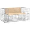 vidaXL Banc de jardin design gabion 143x71x65,5 cm bois massif de pin
