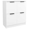 vidaXL Buffet Blanc 60x30x70 cm Bois d'ing&eacute;nierie
