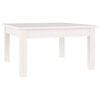 vidaXL Table basse Blanc 55x55x30 cm Bois massif de pin