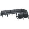 vidaXL Ensemble de canap&eacute; de jardin 8 pc Noir Acier