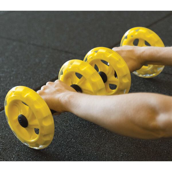 SKLZ Entra&icirc;neur d'abdominaux Core Wheels Jaune et noir