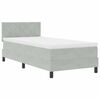 vidaXL Lit &agrave; ressorts avec matelas Gris clair 100 x 200 cm Velours