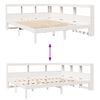 vidaXL Lit biblioth&egrave;que sans matelas blanc 140x190 cm bois pin massif