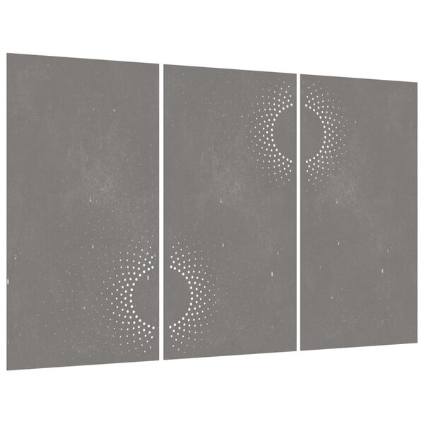 vidaXL D&eacute;corations murales jardin 3 pcs 105x55 cm design du soleil