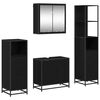 vidaXL Ensemble de mobilier de salle de bain 4 pi&egrave;ces Ch&ecirc;ne noir