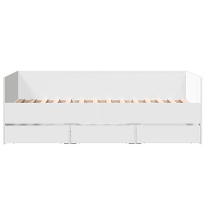 vidaXL Lit de jour avec tiroirs sans matelas blanc 75x190 cm