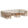 vidaXL Ensemble de canap&eacute;s d'ext&eacute;rieur 11 pc 10 place