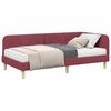 vidaXL Cadre de lit d'angle avec matelas Bordeaux 90 x 200 cm tissu