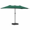 vidaXL Parasol de jardin Vert 385 x 209 x 244 cm tissu