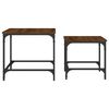 vidaXL Tables basses gigognes 2 pcs chêne marron bois d'ingénierie