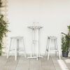 vidaXL Ensemble de bar de jardin 3 pcs Blanc HDPE