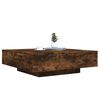 vidaXL Table basse ch&ecirc;ne fum&eacute; 100x100x31 cm bois d'ing&eacute;nierie
