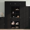 vidaXL Buffet haut noir 70x42,5x185 cm bois d'ing&eacute;nierie