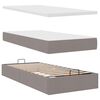 VidaXL Cadre de lit ottoman avec matelas taupe 160x200 cm tissu