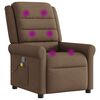 vidaXL Fauteuil de massage inclinable Marron Tissu