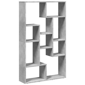 vidaXL Biblioth&egrave;que gris b&eacute;ton 72x20x120,5 cm bois d'ing&eacute;nierie