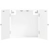 vidaXL Cabinet pour cible BREDA Blanc brillant 52,5 x 10,5 x 53,5 cm