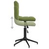 vidaXL Chaise pivotante de salle &agrave; manger Vert clair Velours