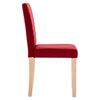 vidaXL Chaises &agrave; manger lot de 4 rouge bordeaux tissu