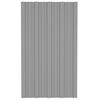 vidaXL Panneaux de toiture 12 pcs Acier galvanisé Gris 80x45 cm