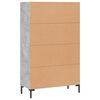 vidaXL Buffet haut gris béton 69,5x31x115 cm bois d'ingénierie
