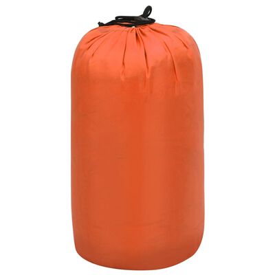vidaXL Sac de couchage léger en forme d'enveloppe Orange 1 100 g 10°C