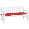 vidaXL Coussin de banc de jardin rouge 150x50x7 cm tissu oxford