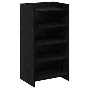 vidaXL Cabinet &agrave; chaussures avec stockage Ch&ecirc;ne noir 48 x 36 x 92 cm