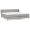 vidaXL Sommier &agrave; lattes de lit avec matelas Gris clair 200x200cm Tissu