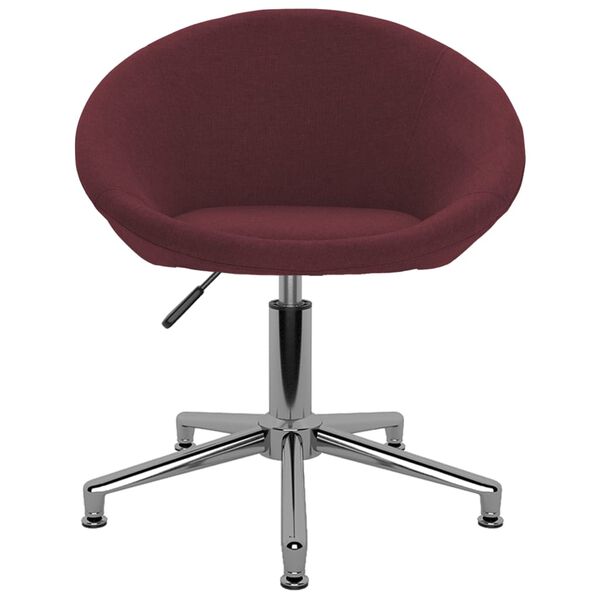 vidaXL Chaise pivotante de salle à manger Violet Tissu