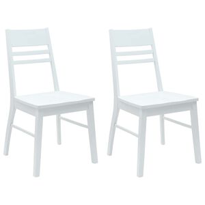 vidaXL Chaises de salle &agrave; manger 2 pcs Blanc 43 x 54 x 89 cm