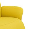 vidaXL Fauteuil inclinable avec repose-pieds jaune clair tissu