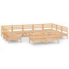 vidaXL Salon de jardin 12 pcs Bois de pin massif