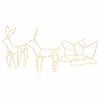 vidaXL D&eacute;coration de No&euml;l en renne et tra&icirc;neau LOVIISA 240 LED