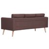vidaXL Ensemble de canap&eacute; 2 pcs tissu marron