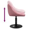 vidaXL Chaises pivotantes &agrave; manger lot de 2 Rose Velours