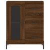 vidaXL Buffet haut Ch&ecirc;ne marron 69,5x34x180 cm Bois d'ing&eacute;nierie