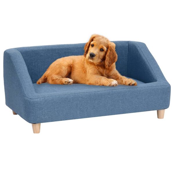 vidaXL Canap&eacute; pour chien Bleu 85x50x39 cm Lin