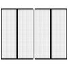vidaXL Rideaux de porte anti-insectes 2 pcs et aimants noir 220x130 cm
