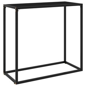 vidaXL Table console Noir 80x35x75 cm Verre tremp&eacute;