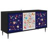vidaXL Meuble TV MAINZ 102 x 33 x 51 cm Ch&ecirc;ne noir Bois d'ing&eacute;nierie
