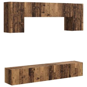 vidaXL Ensemble meuble TV 4 pc Bois ancien Bois d'ing&eacute;nierie