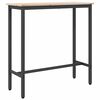 vidaXL table Naturel 100 x 40 x 101 cm Bois d'ing&eacute;nierie et acier