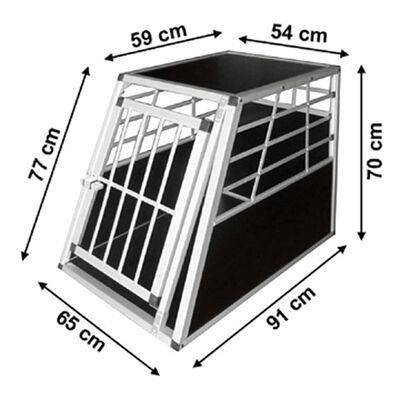 vidaXL Cage de transport pour chiens L Aluminium