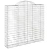 vidaXL Panier de gabions arqu&eacute; 200x50x180/200 cm Fer galvanis&eacute;