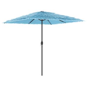 vidaXL Parasol de jardin avec m&acirc;t en acier bleu 248x248x248 cm
