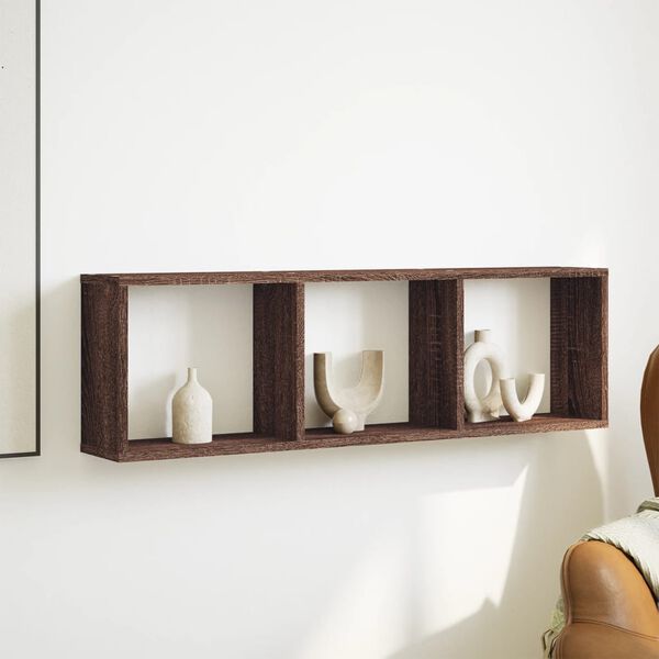 vidaXL Armoire murale 100x16x30 cm ch&ecirc;ne marron bois d'ing&eacute;nierie